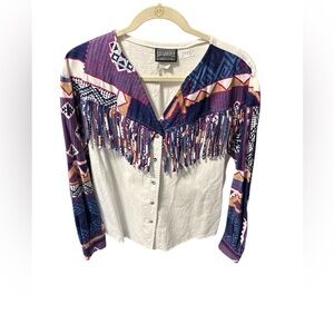 Rough Rider Women's Western Fringe Top XL